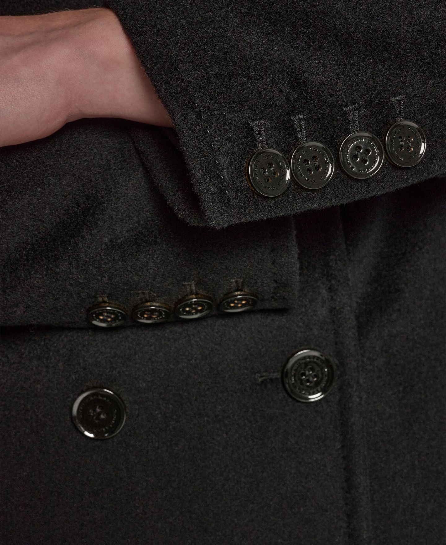 Женское пальто Donna Karan New York Double-Breasted Long Wool-Cashmere Blend, цвет: Вишнёвый — фото 12
