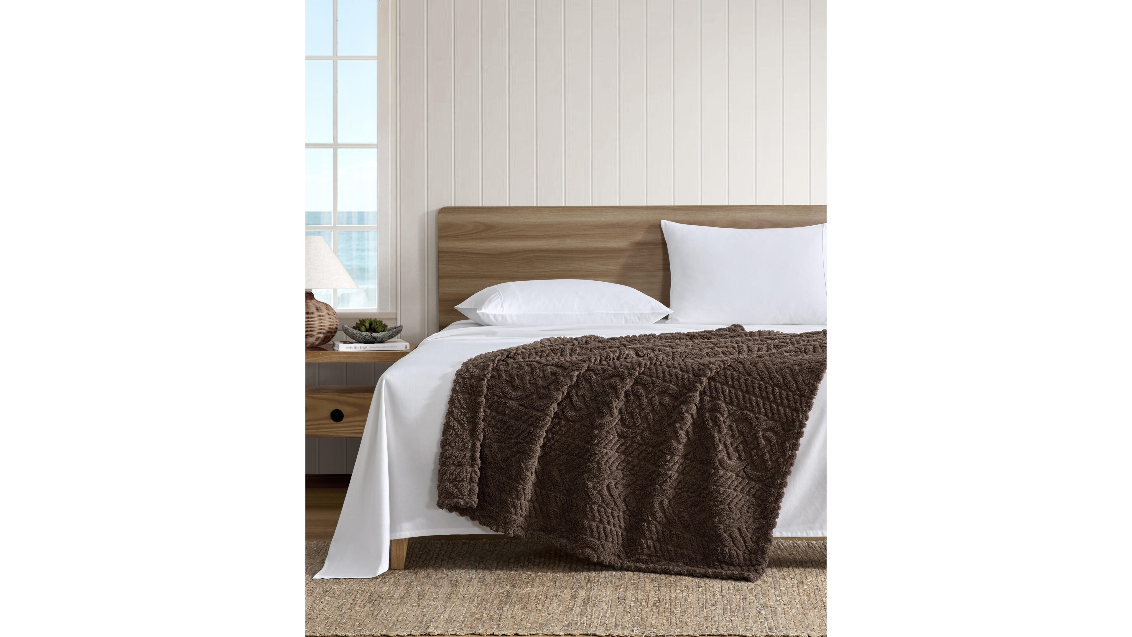Nautica Declan Sherpa Reversible Throw Blanket, 60" x 50"
