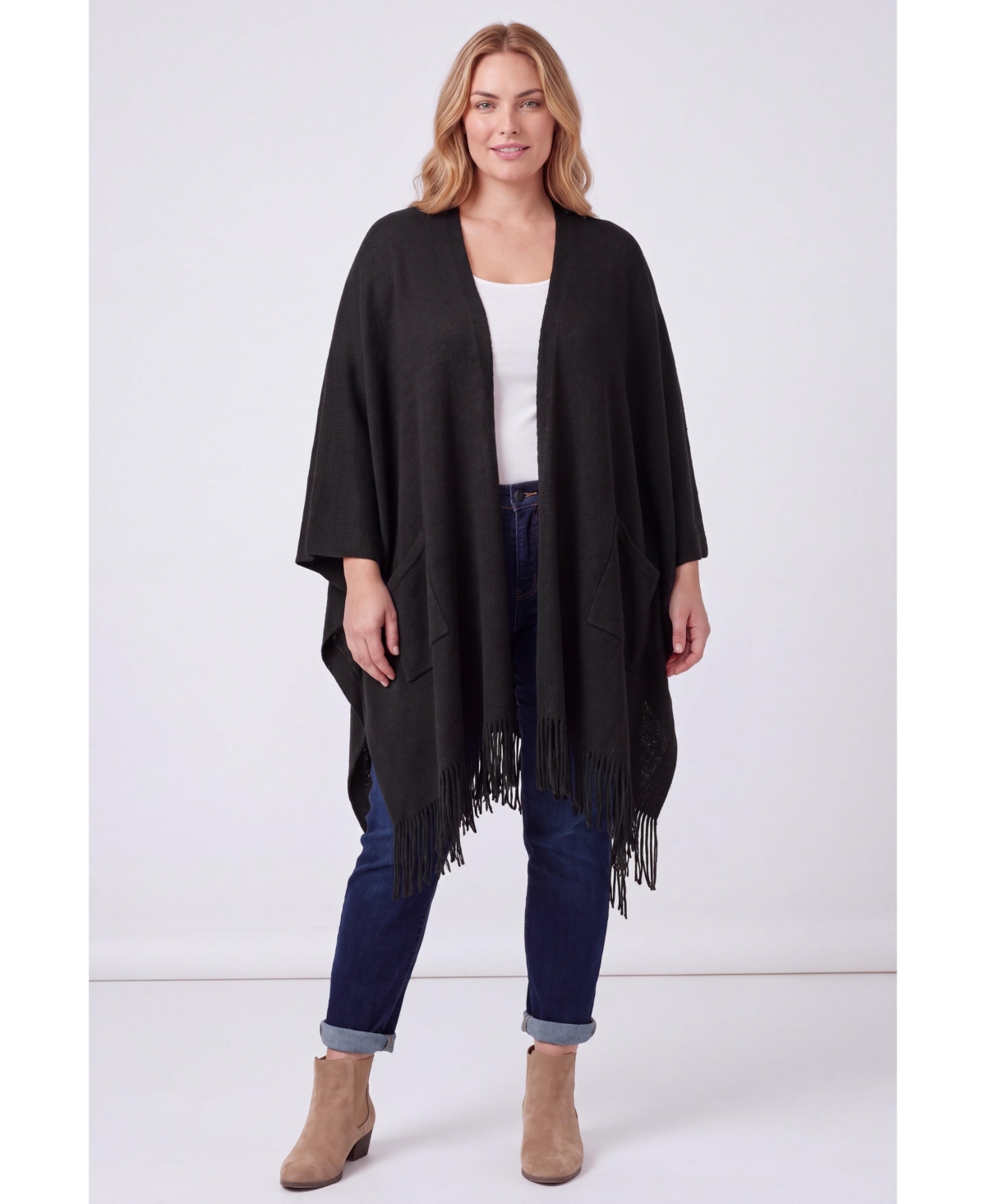 Woman Within Women's Fringed Cape