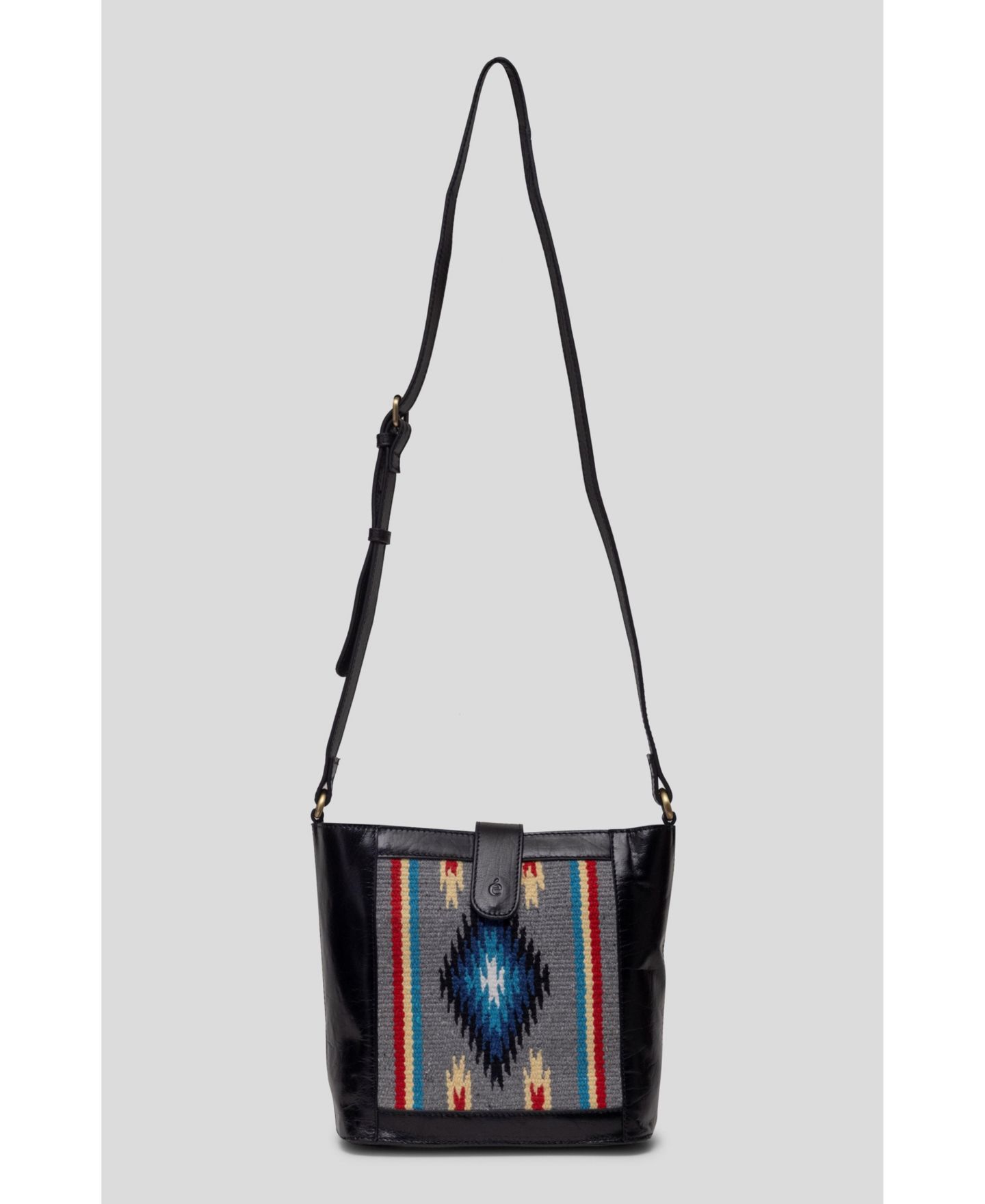 Женская сумка Ecotorie Dunlap Aztec-Inspired Leather Crossbody, цвет: Чёрный — фото 3