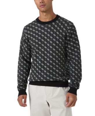 Men's Alan Crewneck Jacquard Regular-Fit Sweater