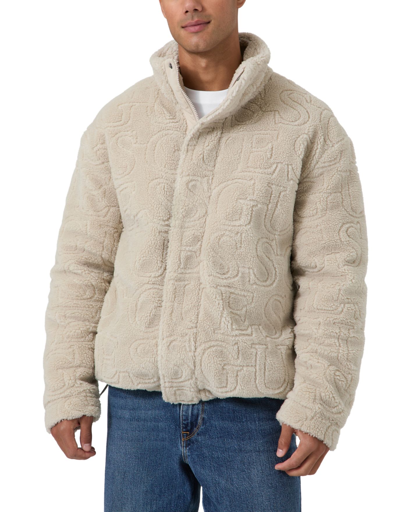 Мужская куртка GUESS Soldier Sherpa Lined, цвет: Prosecco — фото 6