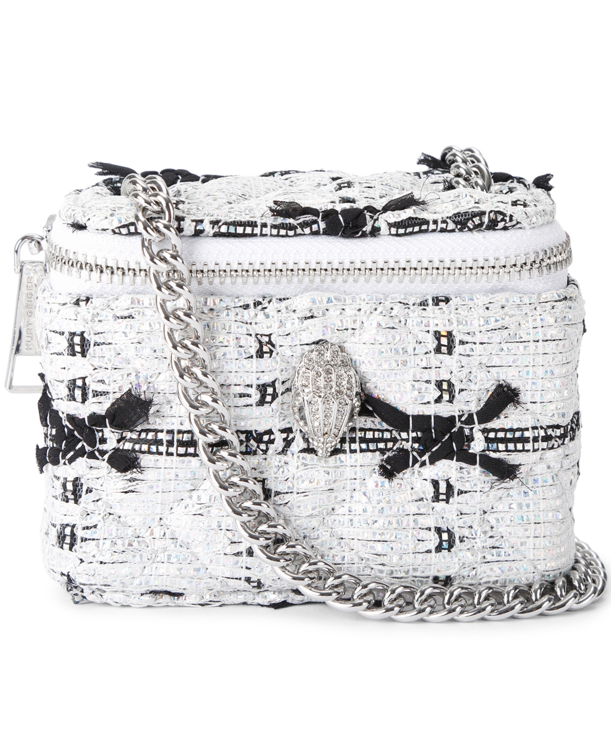 Kurt Geiger London Micro Kensington Vanity Mini Crossbody Handbag - Open Gray