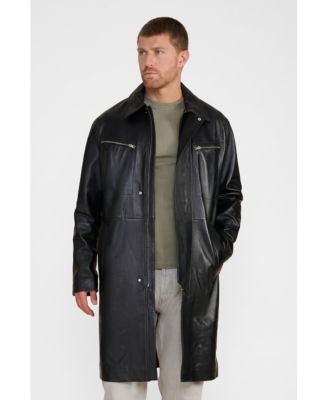 Men's Camden Leather Trench Coat