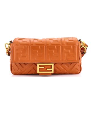 Medium Baguette NM Bag Zucca Embossed Leather
