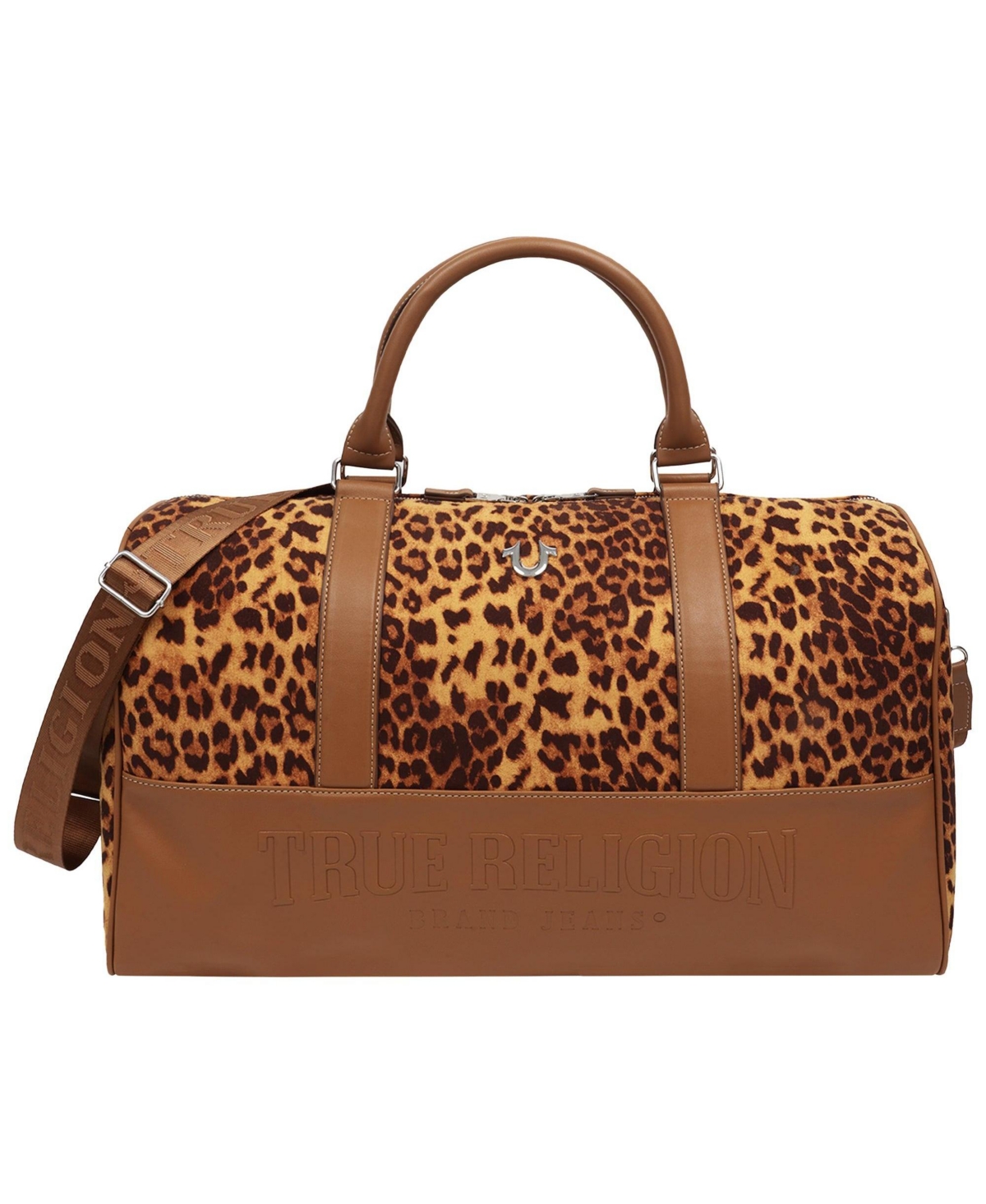 True Religion Leopard Polyurethane Weekender Bag - Leopard