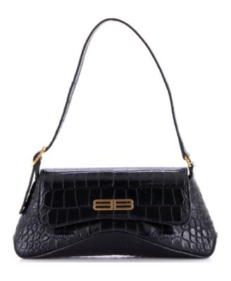 Small XX Flap Street Shoulder Bag Embossed Leather