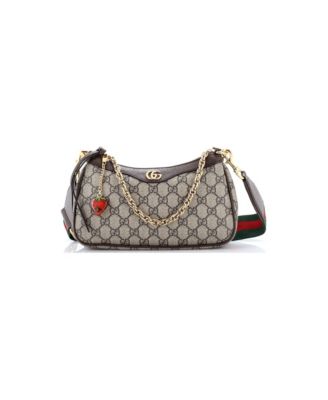 Small Ophidia Charm Shoulder Bag GG Coated Canvas