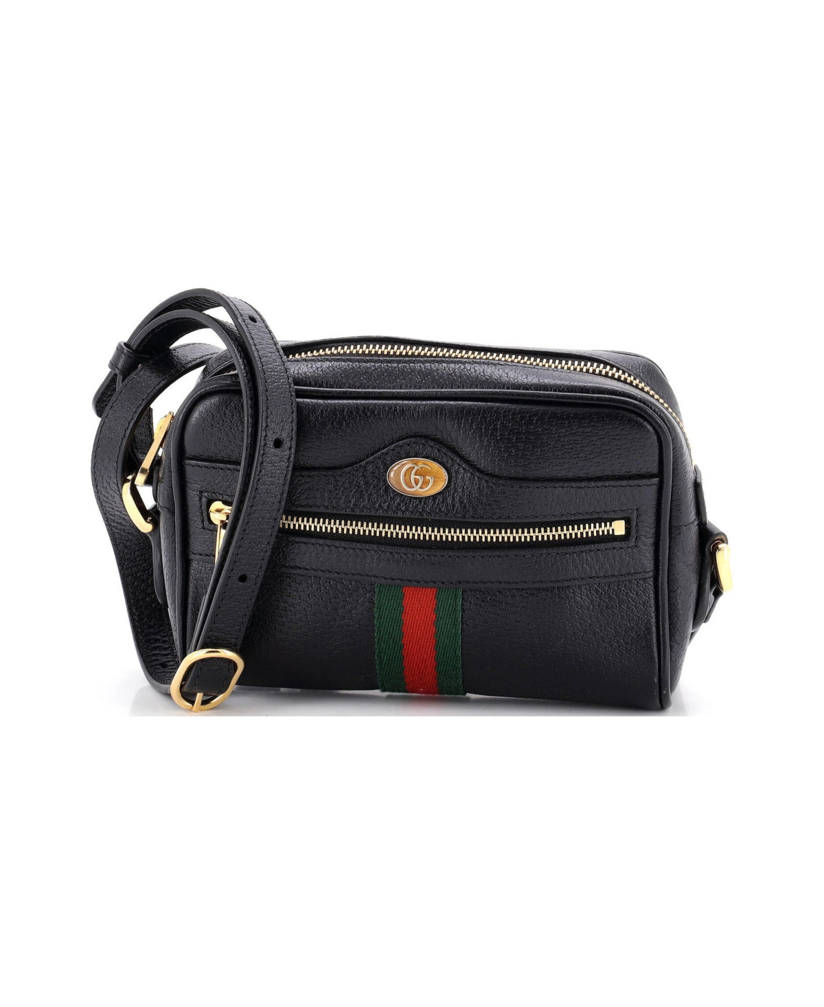 Pre-Owned Gucci Mini Ophidia Shoulder Bag Leather - Black