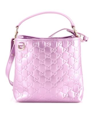 Small Emblem Bucket Bag GG Embossed Patent