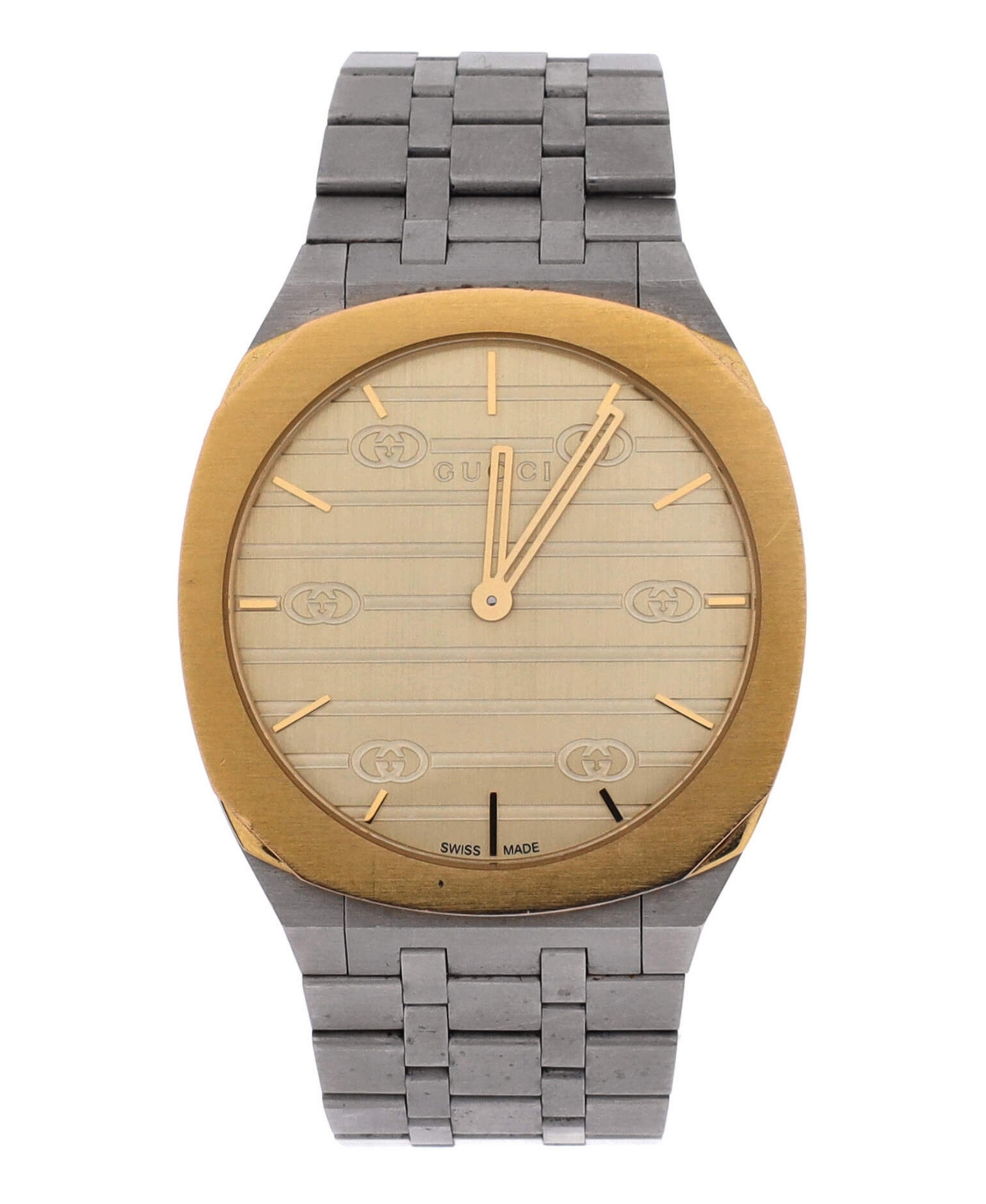 Pre-Owned Gucci Women's Swiss Quartz 25H Water-Resistant Stainless Steel Watch, 34mm - Dial color: gold