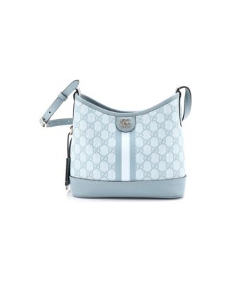 Small Ophidia Open Bucket Bag GG Coated Canvas with Leather