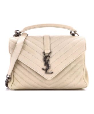 Medium Classic Monogram College Bag Matelasse Chevron Leather