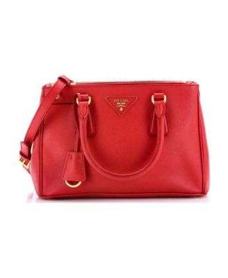 Small Double Zip Lux Tote Saffiano Leather