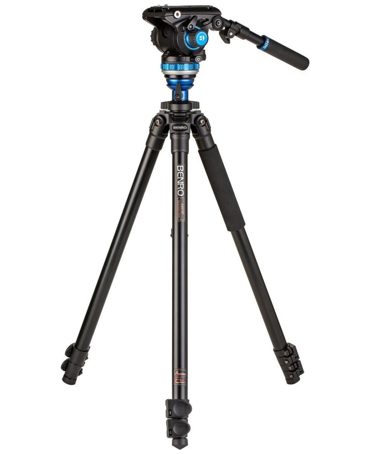 Benro A2573F Aluminum Video Camera Tripod with S6Pro Fluid Video Head and 70.86-inch Height