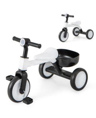 2-in-1 Convertible Trike and Balance Bike with Detachable Storage Basket, 66 lbs Capacity, Ages 2-4