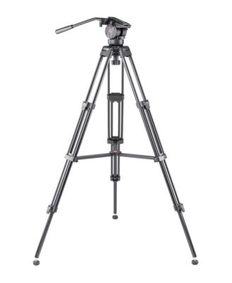 V3AH 3-Section Aluminum 2-Way Fluid Head Video Tripod with Quick-Release Plate