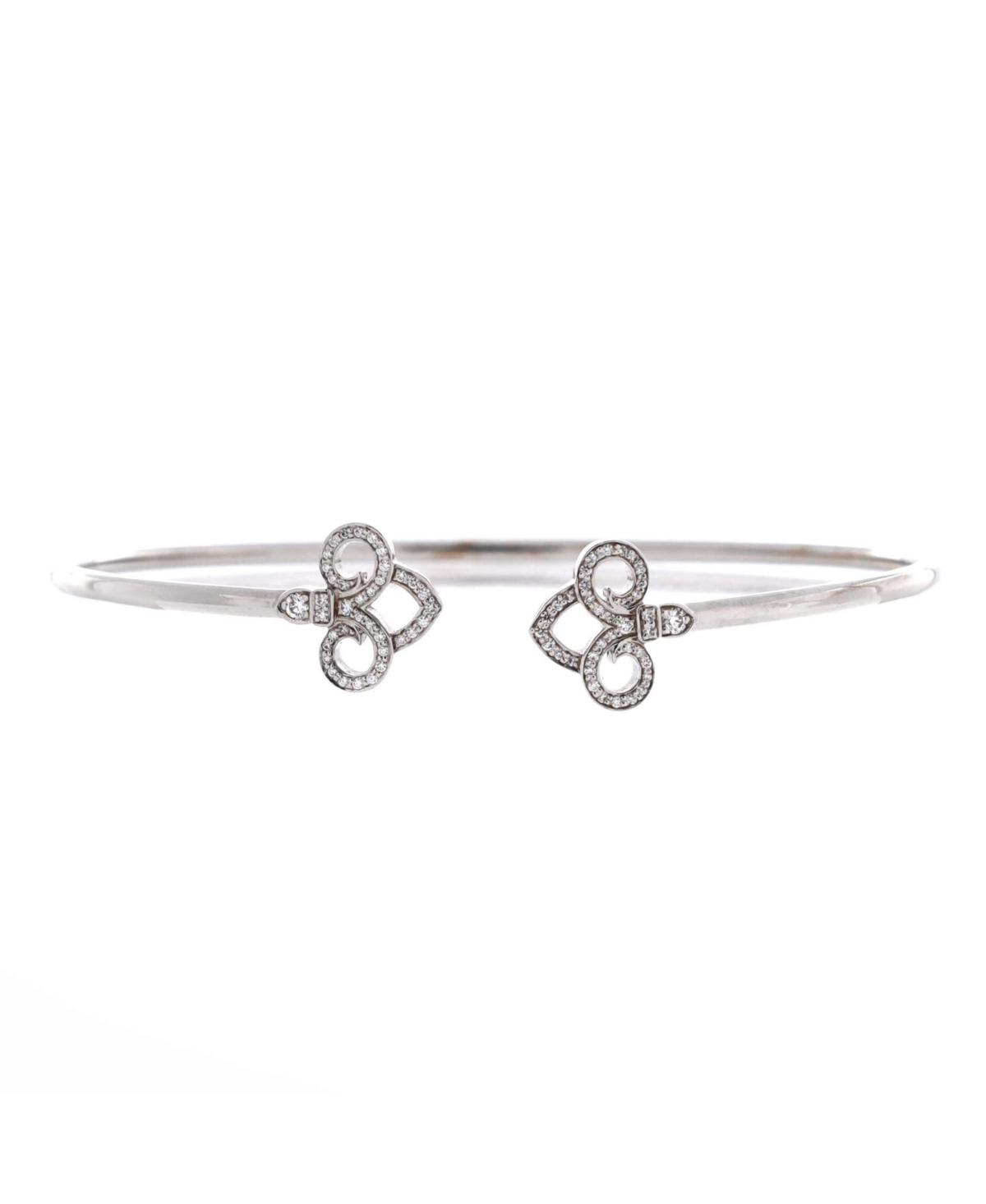 Pre-Owned Tiffany and Co Fleur de Lis Wire Bracelet - 18k white gold
