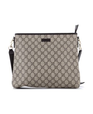 Medium Zip Top Messenger Bag GG Coated Canvas