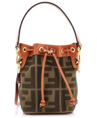 Mini Mon Tresor Bucket Bag Zucca Embroidered Canvas