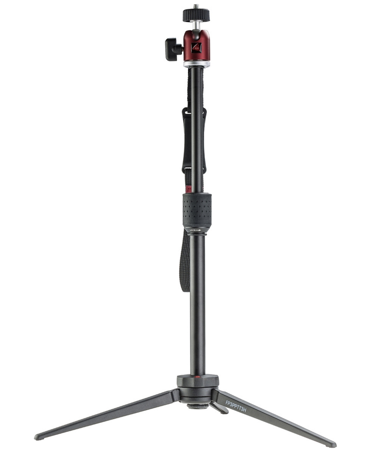 3Pod Small Portable 2-Section Table Top Tripod with Ball Head for Dslr and GoPro Cameras - Black
