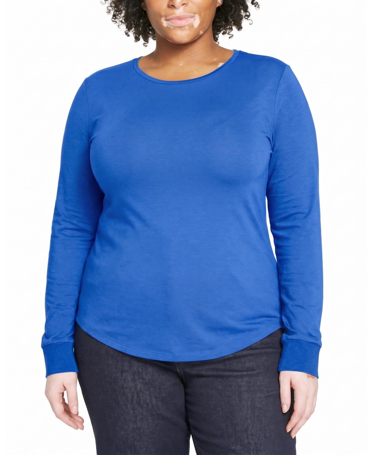 Universal Standard Women's Plus Size Long Sleeve Tee - Lapis
