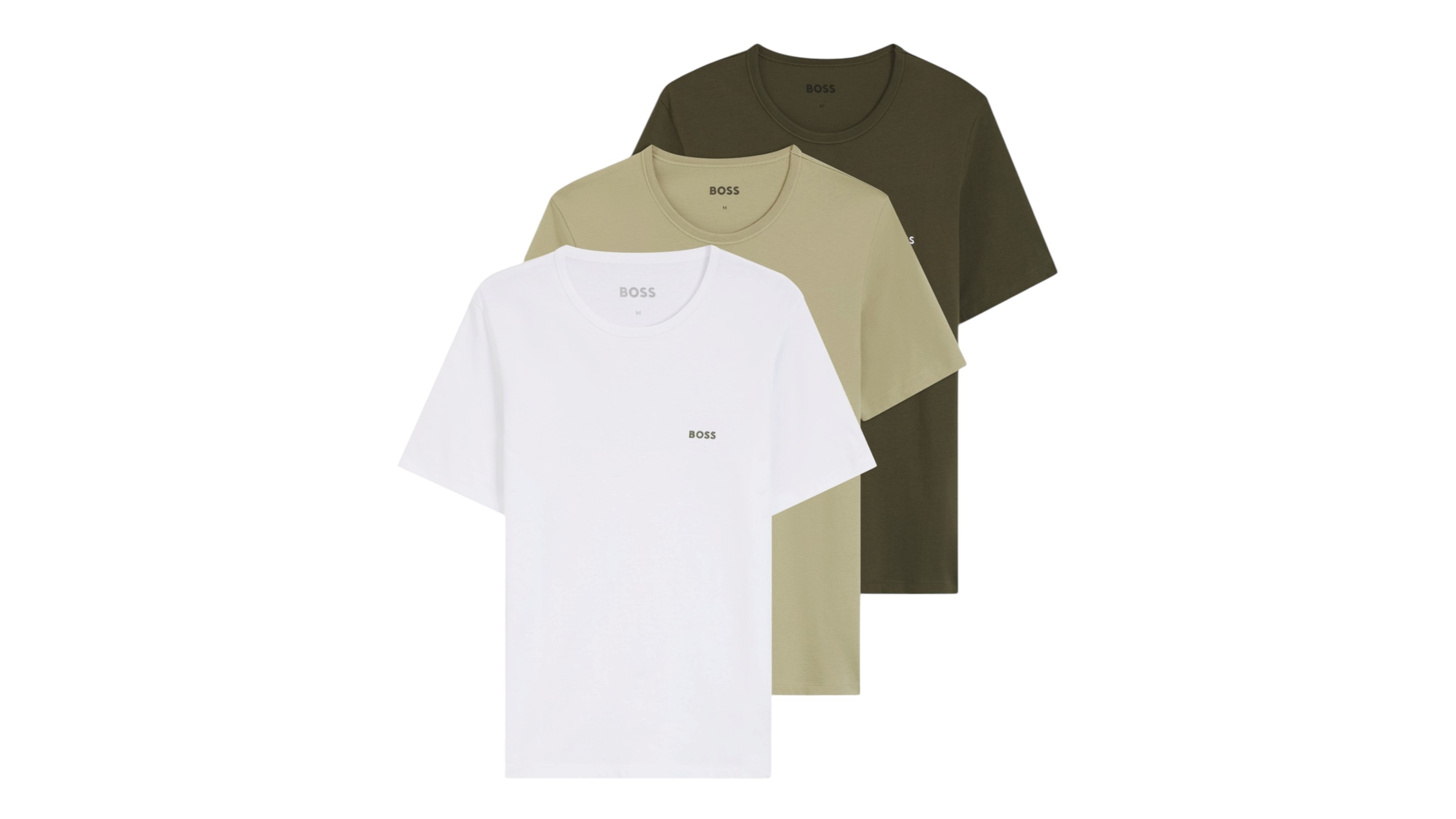 Boss by Hugo Men's Short-Sleeve Crewneck Classic-Fit T-Shirts, 3-Pack