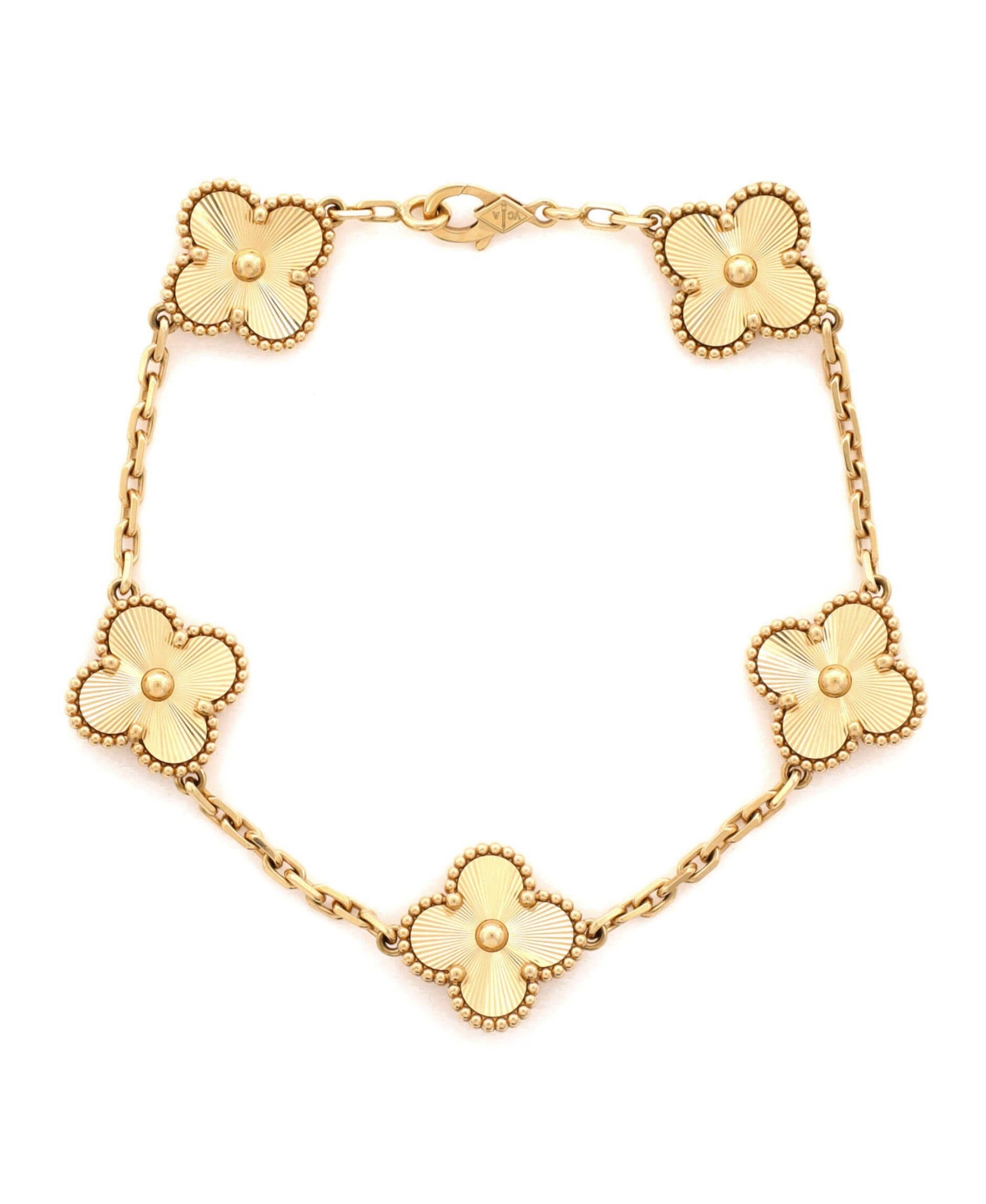 Pre-Owned Van Cleef & Arpels Vintage Alhambra 5 Motifs Bracelet - 18k yellow gold