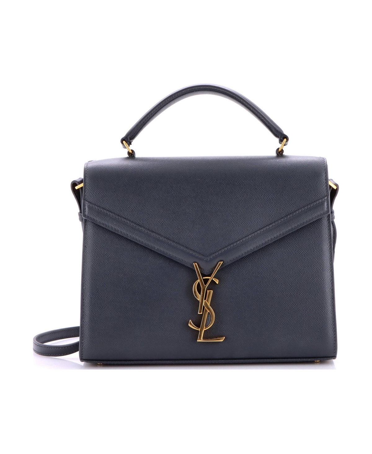 Pre-Owned Saint Laurent Medium Cassandra Top Handle Bag Leather - Grey