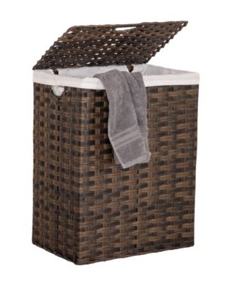 Handwoven Lidded Laundry Hamper