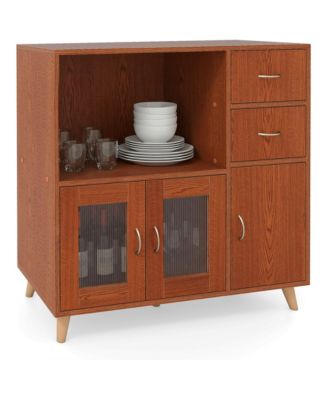 Buffet Storage Cabinet with Open Shelf for Living Room and Dining Room, Cabinets
