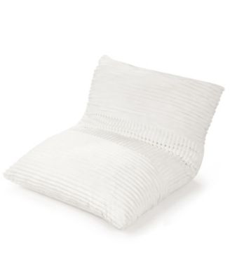 3-in-1 Corduroy Bean Bag Chair Bed and Sofa with Zippered Cover