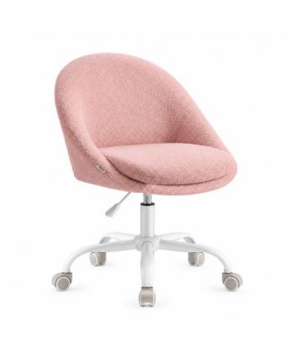 Swivel Vanity Chair with Padded Backrest and Adjustable Height