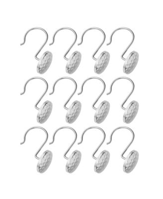 Rust-Resistant Metal Shower Curtain Hooks, Shower Hooks Hangers for Bathroom - Set of 12