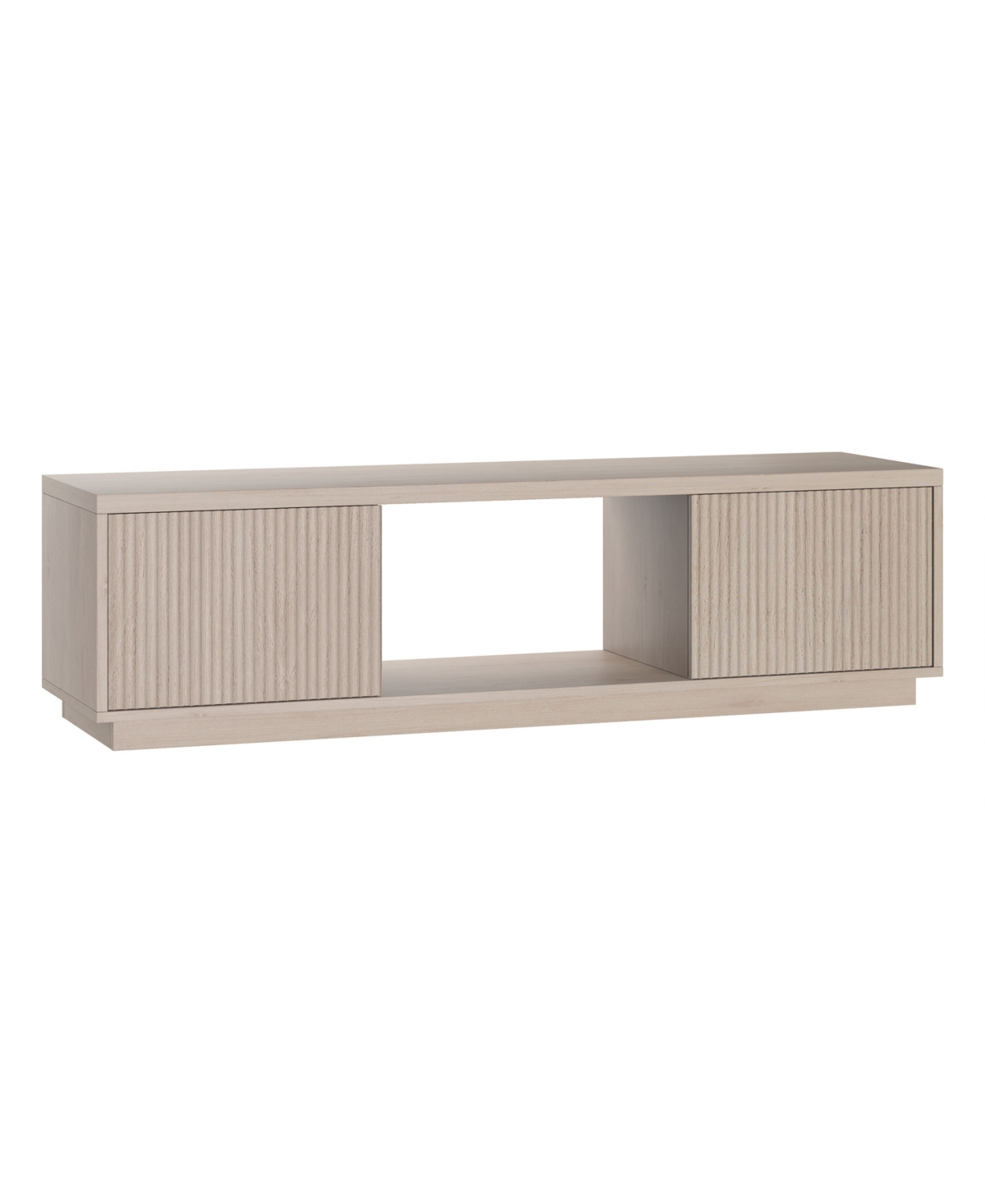 Hudson & Canal Dorian For Tvs up to 65" Wood Fluted Rectangular TV Stand - Alder White