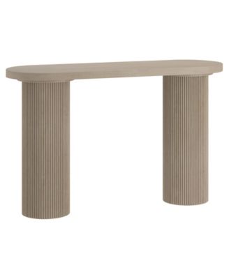 Isa 55" Wood Fluted Oval Console Table