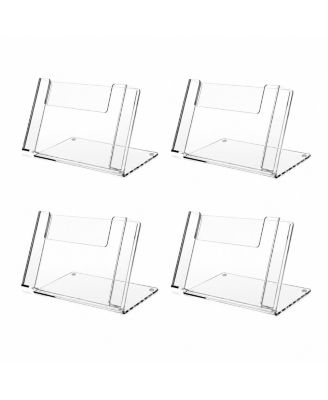 Cards Organizer Display Stand for Office & Retail Use, Clear Acrylic Brochure Holder