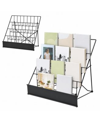 4 Tier Tabletop Book Display Rack CD Magazine Holder