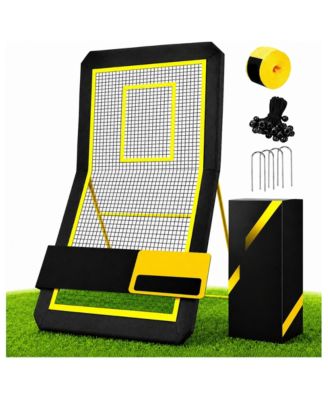 4x7 Lacrosse Volleyball Soccer Baseball Practice Rebounder Adjustable 5 Angles Target Strip Sturdy Frame