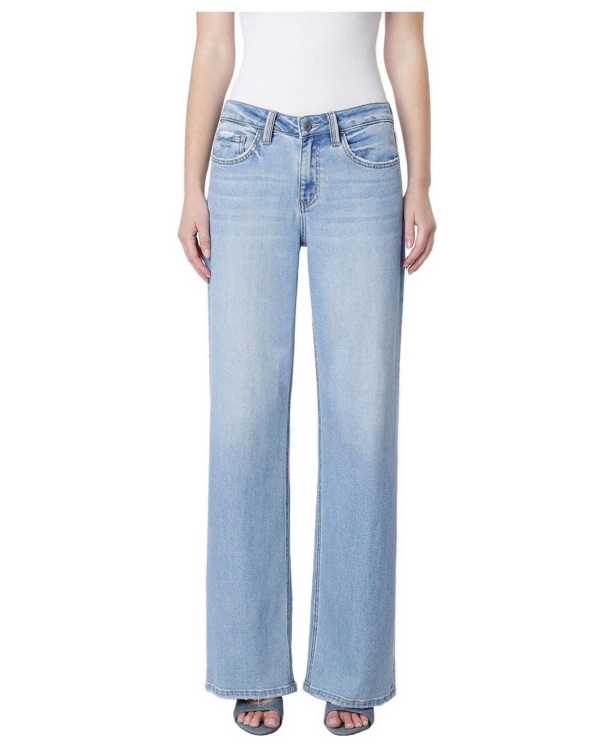 Vervet Women's Mid Rise Wide-Leg Jeans