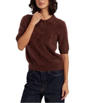 Women's Brushed Cashmere Polo Tee