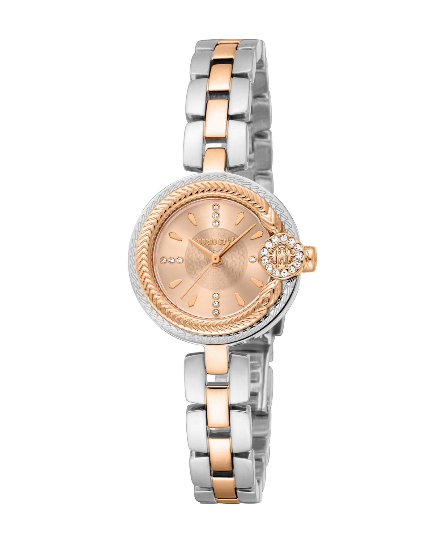 Женские часы Roberto Cavalli Quartz Two-Tone Stainless Steel Bracelet Watch, 26mm, цвет: Двухцветный — фото 1