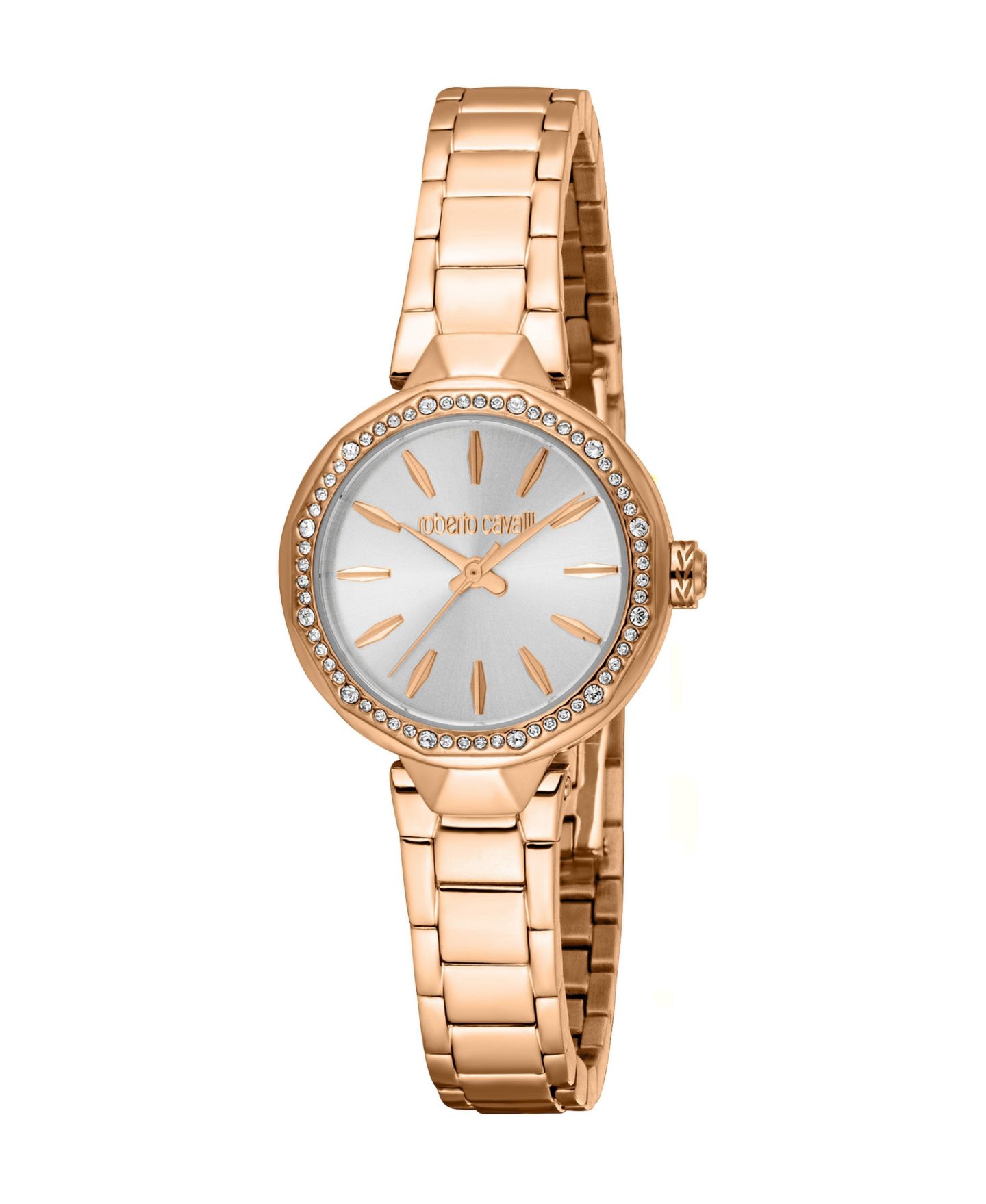 Женские часы Roberto Cavalli Quartz Rose Gold Stainless Steel Bracelet Watch, 26 mm, цвет: Розовый — фото 1