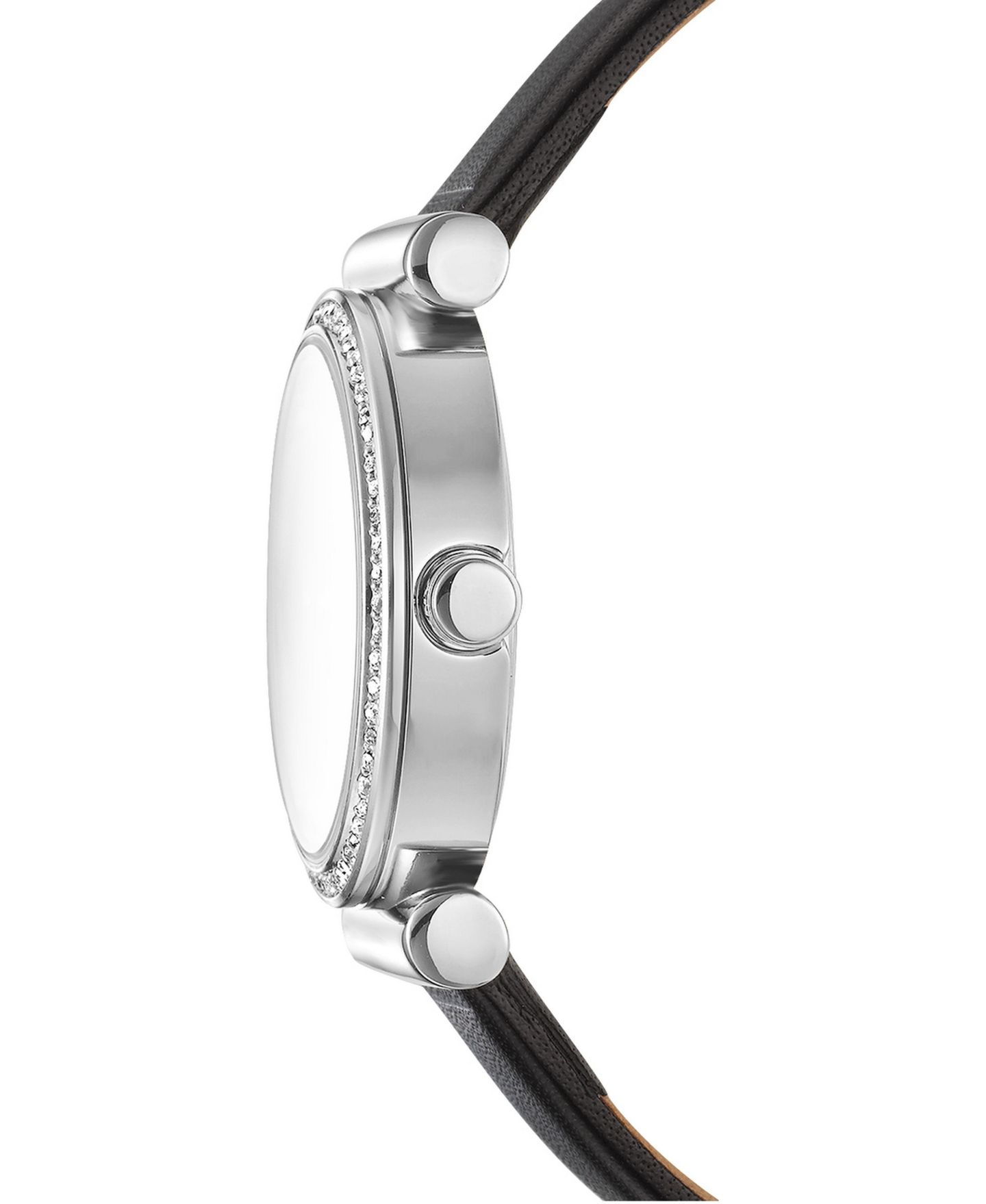 Женские часы DKNY Quartz Black Stainless Steel Bracelet Watch, цвет: Серебряный — фото 3