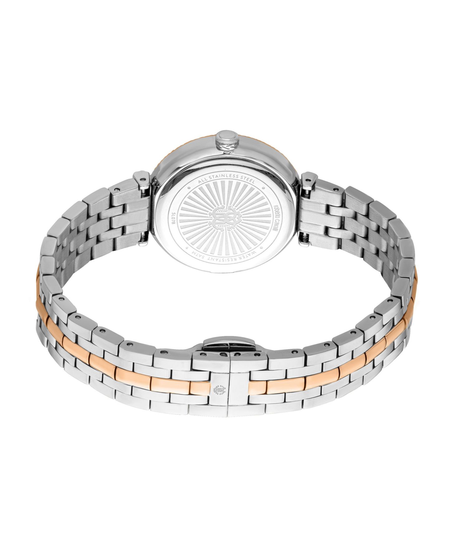 Женские часы Roberto Cavalli Quartz Two-Tone Stainless Steel Bracelet Watch, 30mm, цвет: Двухцветный — фото 3