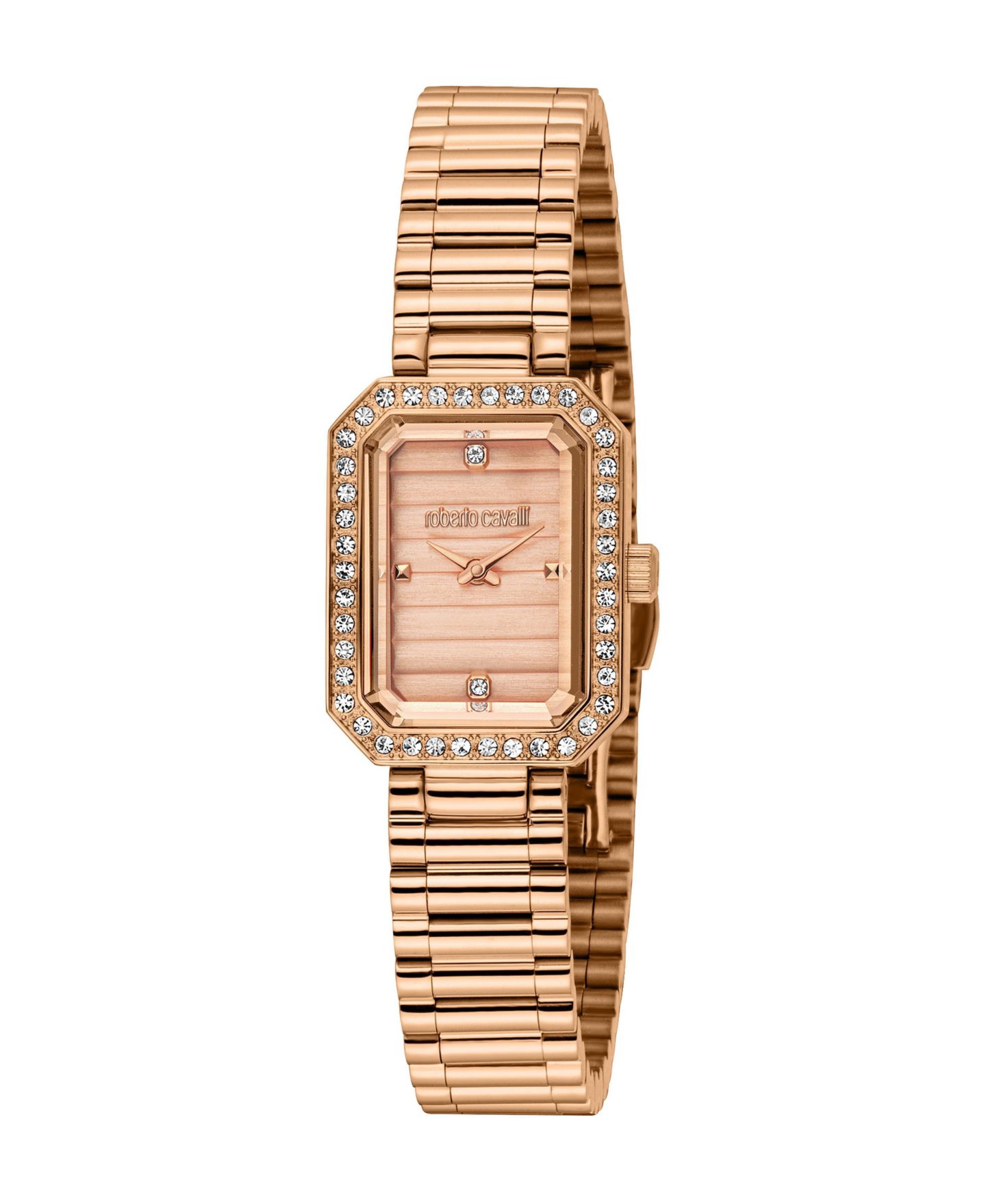 Женские часы Roberto Cavalli Quartz Eterea Rose Gold-Tone Stainless Steel Bracelet Watch, 20mm, цвет: Розовый — фото 1