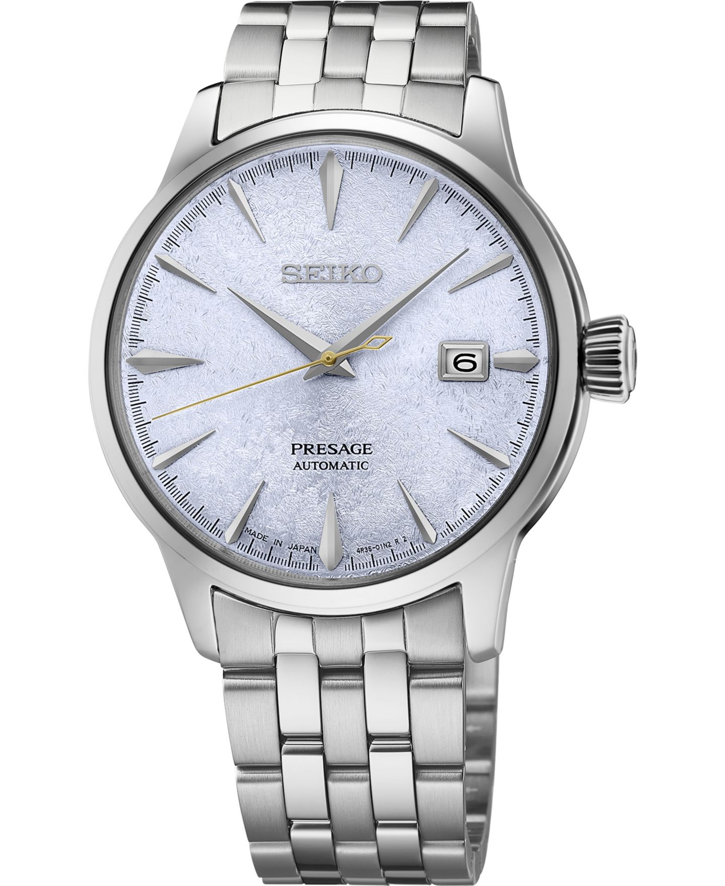 Мужские часы Seiko Presage Cocktail Time Silver-Tone Stainless Steel Bracelet Watch 40.5mm — фото 1