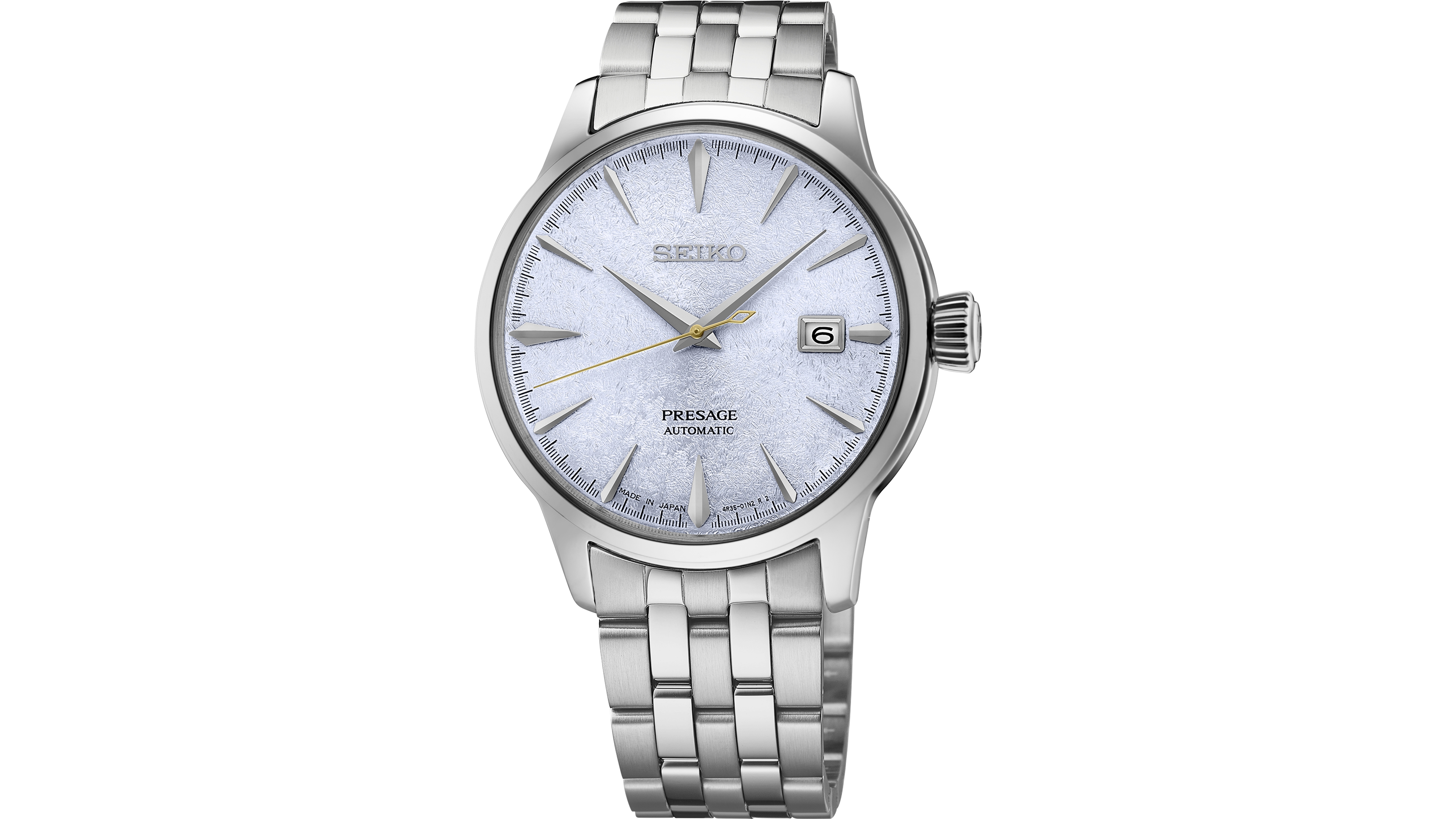 Seiko Men's Presage Cocktail Time Silver-Tone Stainless Steel Bracelet Watch 40.5mm