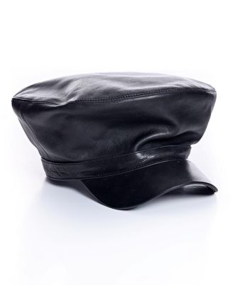 Leather Newsboy Hat