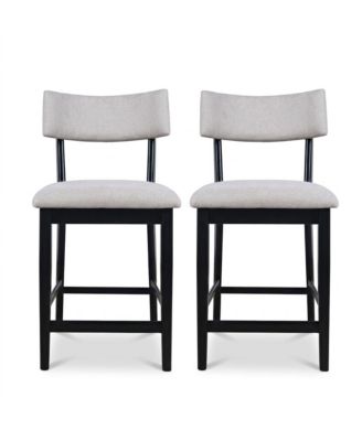 Beck Contemporary Upholstered Split Back Counter Stool (Set of 2)
